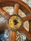 1930   s Vintage 24  South Shore Wood Wheel Brass Center Hub Boat Maritime