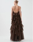 Aje Pandorea Maxi Dress Size 10  us 6 Carob Brown Gown Wedding Guest Formal