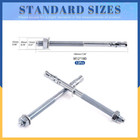 12pcs 1 2  X 7  Wedge Anchors Zinc Plated Heavy Duty Fastener For Concrete