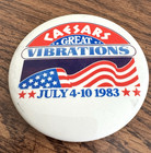 Beach Boys Pinback 3  Concert Button 1983 Caesars Hotel Casino-atlantic City Nj
