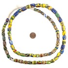 Oval Antique Venetian African Millefiori Trade Beads  15874 10mm Ivory Coast
