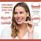 Modified Silicone Denture Kit Veneers Dental Tooth Cover Snap False Teeth Set