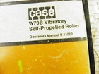 Case W70b Vibratory Self Propelled Roller Operators Manual