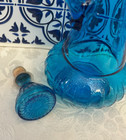 Vintage Glass Bottle Blue 1973 Decanter