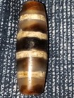 Pre-1800s Indo tibetan Old Agate Stripes Dzi Bead 44 14mm 14 3  Grams 