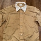 Vtg 60s Dress Shirt Baron Shirtmakers New York Mcm Madmen Rat Pack Mens Xs 31 