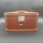 Vintage Skyway Luggage Set In Brown Faux Leather     5 Piece Matching Suitcases