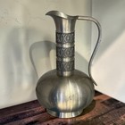 Vintage Haugrud Pewter Jug Pitcher Norway Scandinavian Design 335 Handle Dents