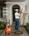 Vevor Electric Pressure Washer Max 4200 Psi 2 8 Gpm With Nozzles   Foam Cannon