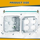 Copkim 8 Set 4x4 Metal Electrical Box Duplex Outlet Cover Ground Wires Screws Ul