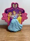 Disney Princesses 3d Piggy Bank - Cinderella  Belle  Rapunzel - 7 5  No Stopper