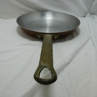 Copper Skillet Frying Pan Brass Handle Vintage French Cookware Metal 7 