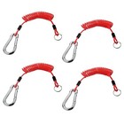  6ft Breakaway Trailer Cable - Coiled Spring Wire  Emergency 4 Pack 6 Foot