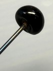 Lot Of 10 Antique Black Glass Mourning Hatpins Victorian Long Stick Hat Pins