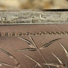 Sterling Victorian Curved Hinged Calling Card Case W  Elaborate Etching