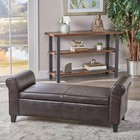 Storage Bench With Pu Leather