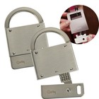 Quirky Flat Padlock 3 -pack New In A Plastic Package Silver