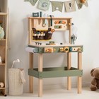 Robud Wooden Tool Bench Kids Toddlers Pretend Play Workbench Set For Kids Age 3 