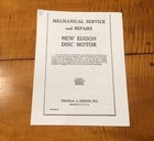 Manual New Edison Diamond Disc Motor Phonograph Mechanical Service Repair Guide