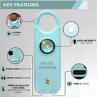 Police Magnum Personal Safety Alarm Keychain-135db Rechargeable Led- Turquoise