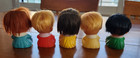 Lot Of 5 Vintage 1960s Moody Cuties Vinyl Rubber Dolls Korea And Hong Kong