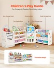 Vevor Kid Toy Storage And Bookshelf With 10 Movable Plastic Bins   Drawing Board
