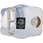 New Silver P Western Floral Flower Cowboy Cowgirl Rodeo Trophy Vtg Belt Buckle