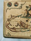 Florentine Gold Decoupaged Bermuda Map Wood Box Vintage 6 25  X 4 5  X 2 h Brass