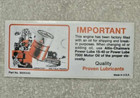 Allis Chalmers 185 175 7010 7020 7045 7060 7080 7580 Power Lube Decal 79005530