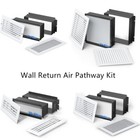Alorair Wall Return Air Pathway Kit With Filter  12 x 12  Retrofit  Matte White 
