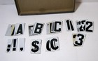Vintage 1950 60s Metal Letters Numbers Symbols 196 Pieces