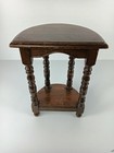 Antique Small Tapped Wooden Wall Console Table Hallway End Table Oak
