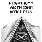 Masonic Illuminati Octopus Eye Stainless Steel Women s Men s Rings Punk Vintage