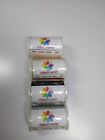 Pure Silk Ribbon 4mm-lot Of 4 Spools-each Spool 10m 11yds-white black gray gold