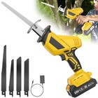 Electric Cordless Reciprocating Saw 20v Brushless Tool Box 2x Battery 4x Blades
