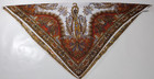 1970s Scarf Paisley Brown Boho R  J  Singer Tapestry Print Satin Vintage Japan