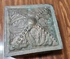 Antique Gilt Brass Jewellery Casket Box Decorated Velvet Lined As Found C1900