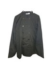 Chef Works Solid Black Button Down Long Sleeve Chef Coat  W Front  sleevepockets