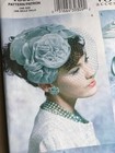 Vogue V8052 Rare 1950s Hat Pattern 5 Styles Fascinator Veil Cartwheel Uncut