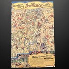 Vintage New Mexico Recreational Map Land Enchantment Travel Print Ad 1946