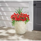 22 In  Frenchboro Antique Extra Large Cream Resin Planter  22 In  D X 17 5 In  H