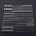 Oveta 55-150pcs Body Piercing Jewelry Lot 14g 16g 20g Stainless Steel Nose Li