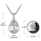 Eusense Opal Tree Of Life Necklace For Women Mom White Opal Jewelry 925 Sterl   