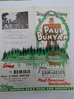 1952 Bemidji Mn Paul Bunyan Museum Brochure Fireplace States Advertising Vtg 1p