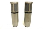 Toa Model Rd-16 Vintage Condenser Microphone Pair  x2  Tested Works W  Case 