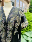 Vtg Syrian Ghabani Embroidered Robe Damascus Islamic Art Arabic Calligraphy 