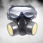 Emergency Survival Safety Respiratory Gas Mask Goggles  2 Dual Protection Filter