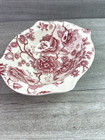 Vintage Johnson Brothers English Chippendale White red 9  Vegetable Dish