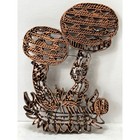 Antique Copper Stamps 2 Set Batik Tjap Chop Indonesian Fabric Hand Printing Art
