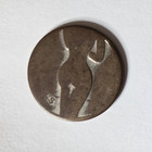 Vintage Nude Woman Heads Or Tails Flip Coin Token 26mm